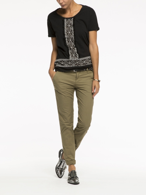 MAISON SCOTCH BELTED CHINO PANTS